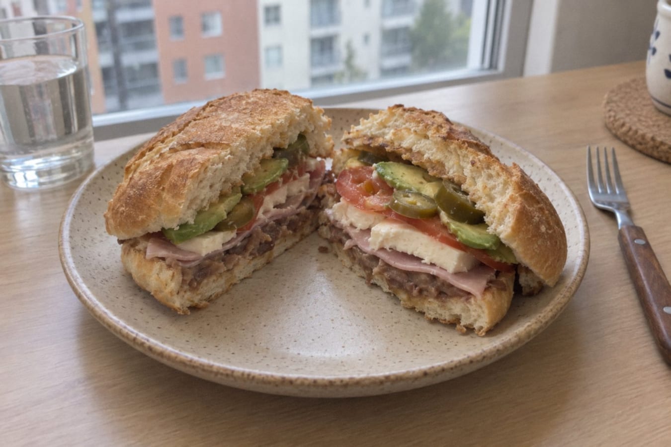 Tortas – mexikanska frallor med skinka, ost och avokado