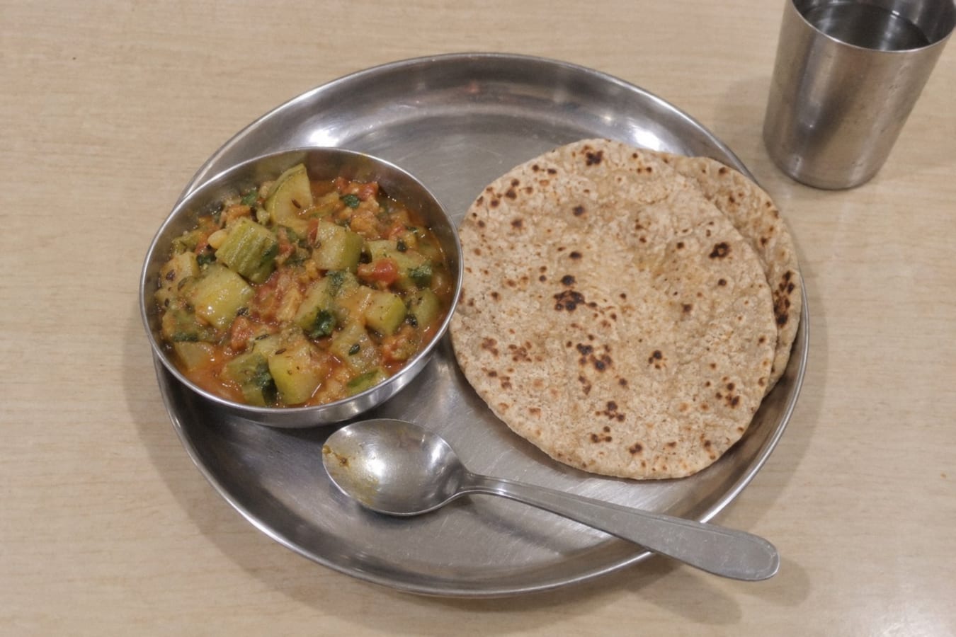 Turai sabzi with roti
