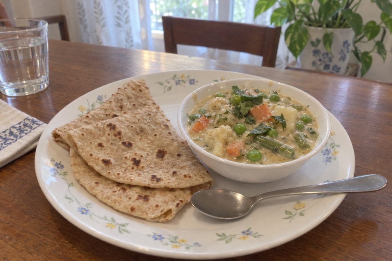 Veg kurma with chapati